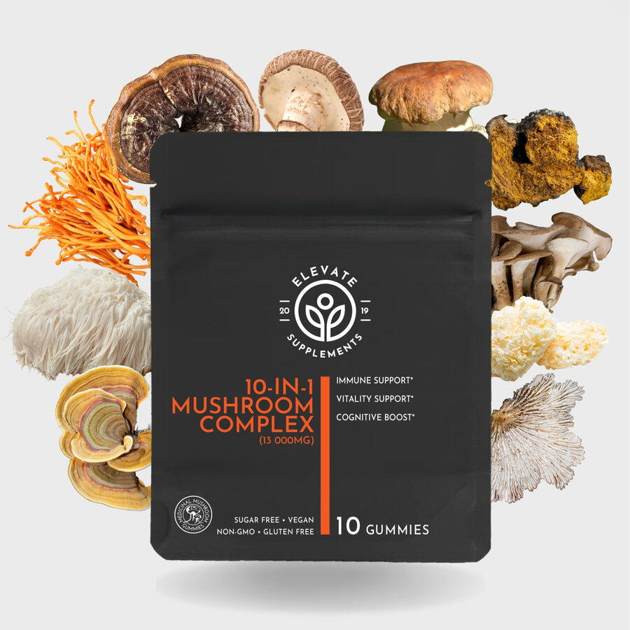10-in-1 Mushroom Complex, 10 gummy pouch